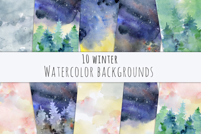 winter-watercolor-backgrounds-christmas-textures