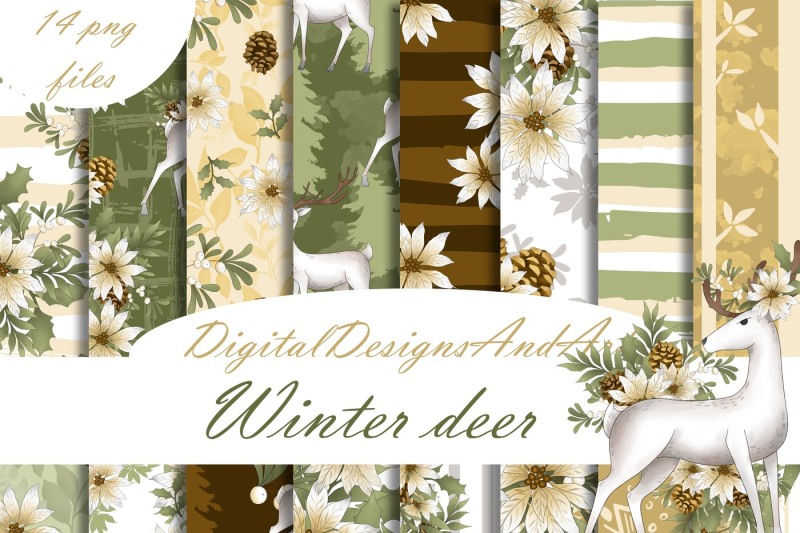 winter-deer-paper