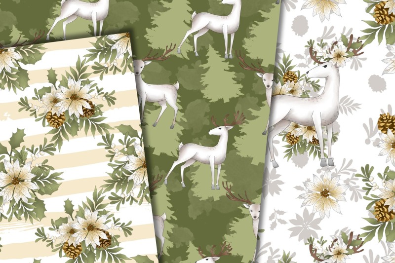 winter-deer-paper