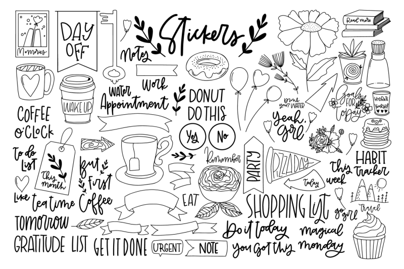 planner-stickers-doodle-style-design-elements