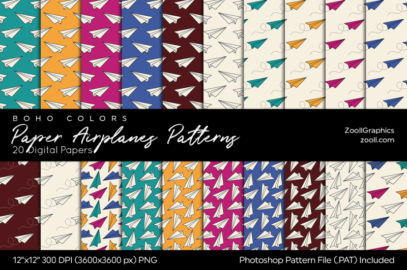 paper-airplanes-patterns-digital-papers