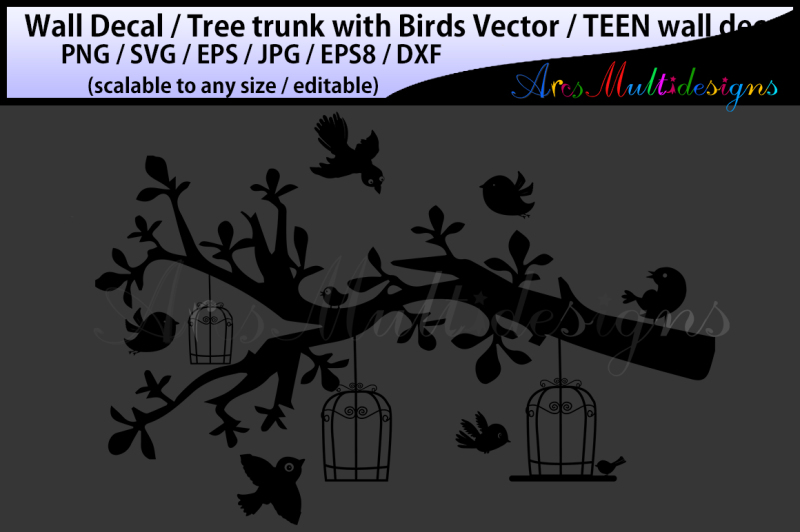 teen-girl-bedroom-wall-decal-wall-decal-silhouette-birds-svg-silhouette-tree-with-bird