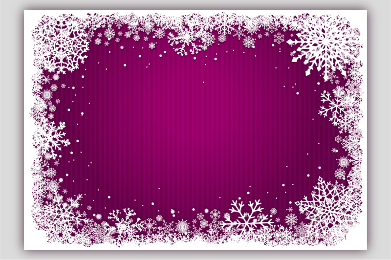 christmas-snowflakes-frames-vector-illustration