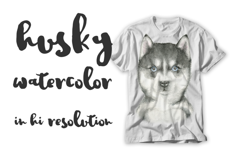 husky-watercolor