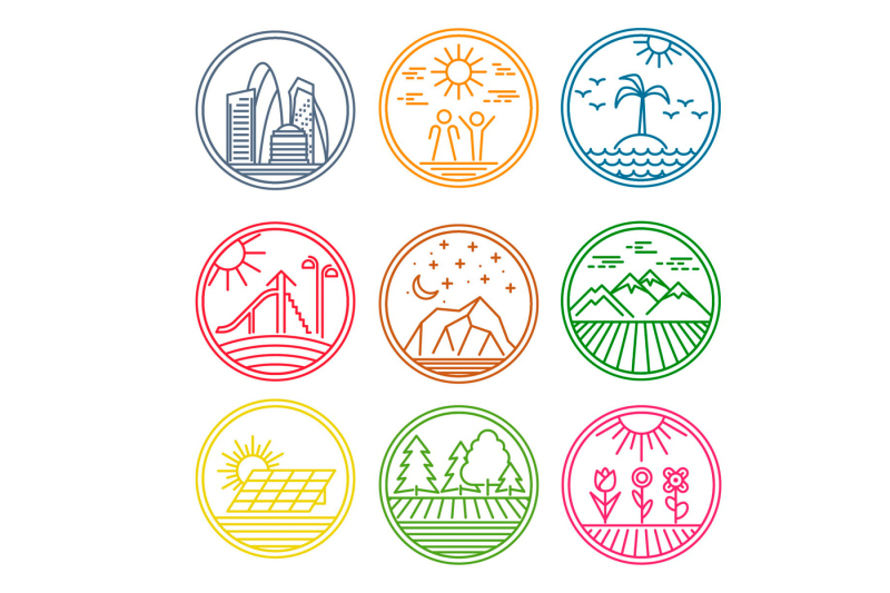 city-line-icons-collection