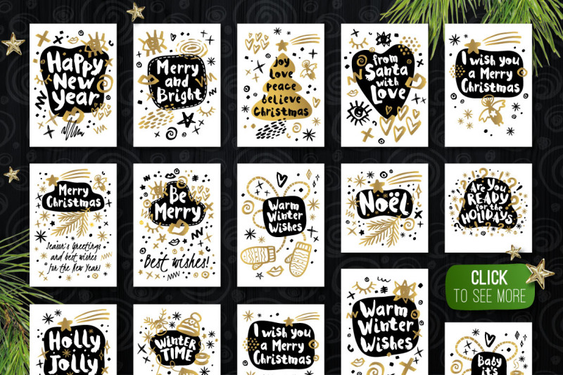 gold-black-white-christmas-collection