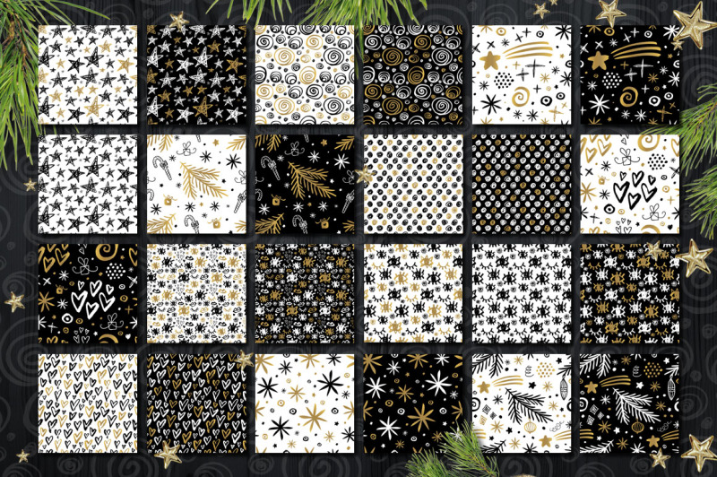gold-black-white-christmas-collection
