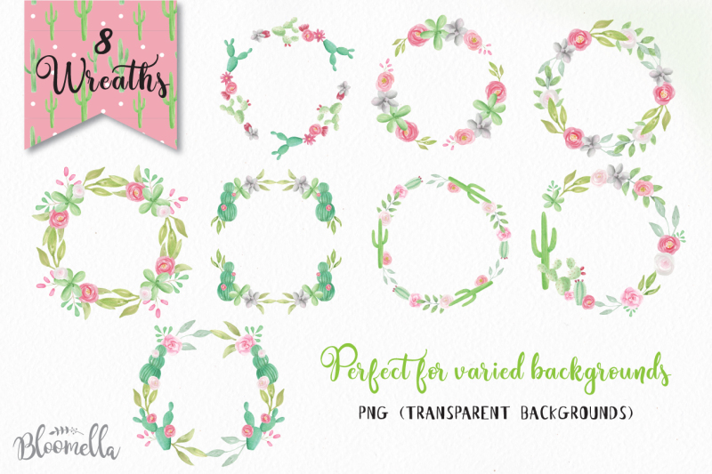 cactus-package-watercolor-collection-42-pieces-png-files-elements-wreaths-patterns-and-bouquets-succulents-cacti-kit