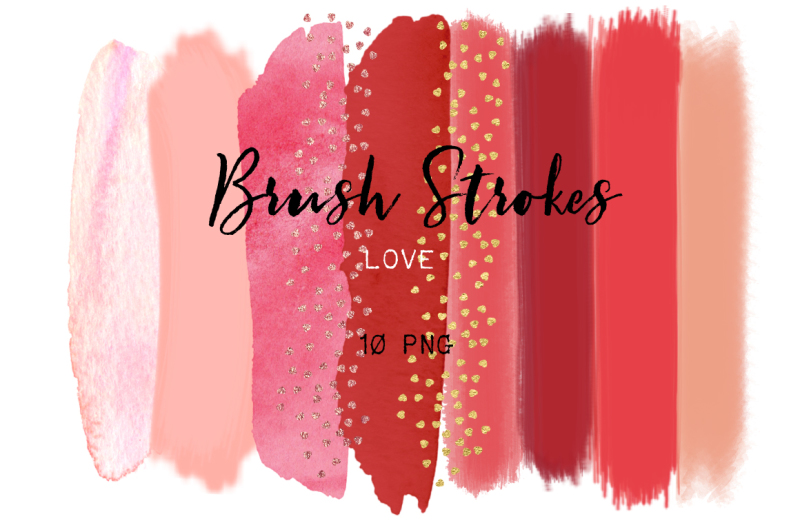 brush-strokes-clip-art-love-collection-hot-pink-red-peach-pink-blush-pink-and-heart-glitter-confetti-strokes-digital-design-resource