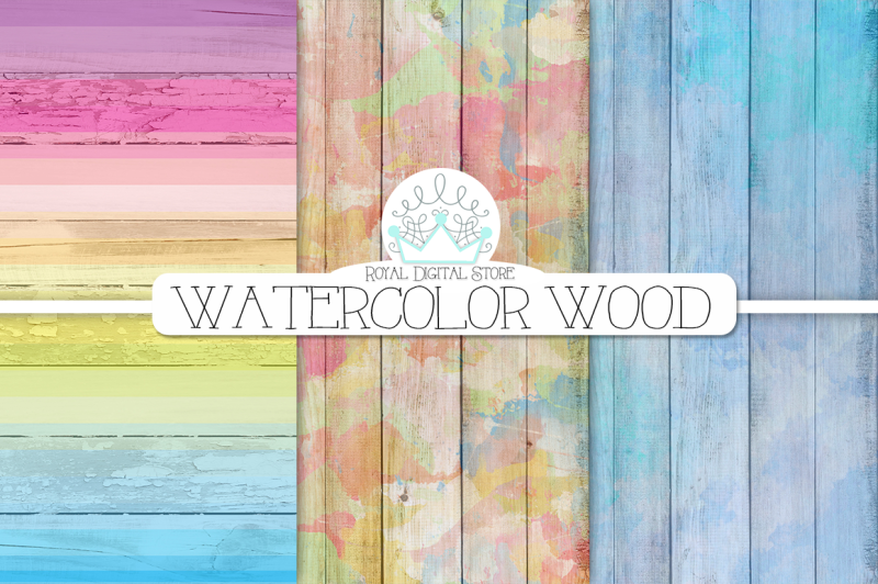 watercolor-wood-digital-paper