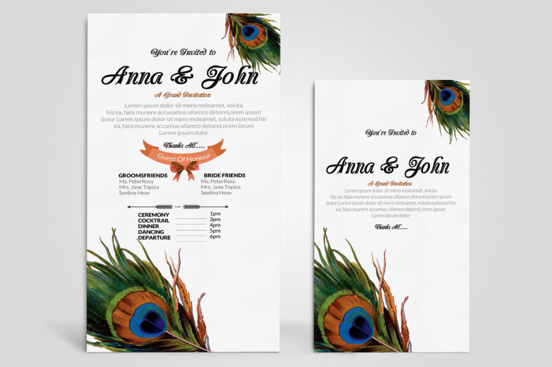 feathery-wedding-invitaion-cards