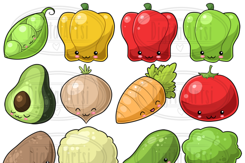 kawaii-vegetables-clipart