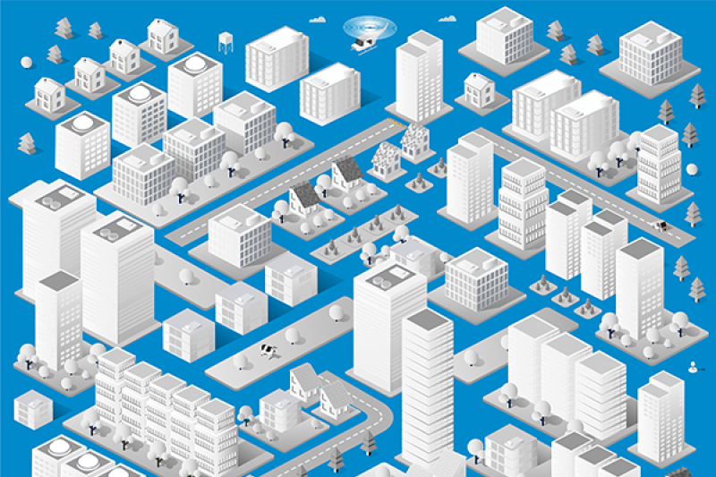 isometric-vector-urban-objects
