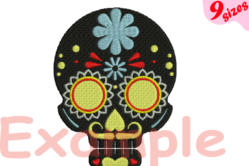 fiesta-mexico-embroidery-design-instant-download-commercial-use-digital-file-4x4-5x7-hoop-machine-icon-symbol-sign-skull-cinco-de-mayo-props-skull-129b