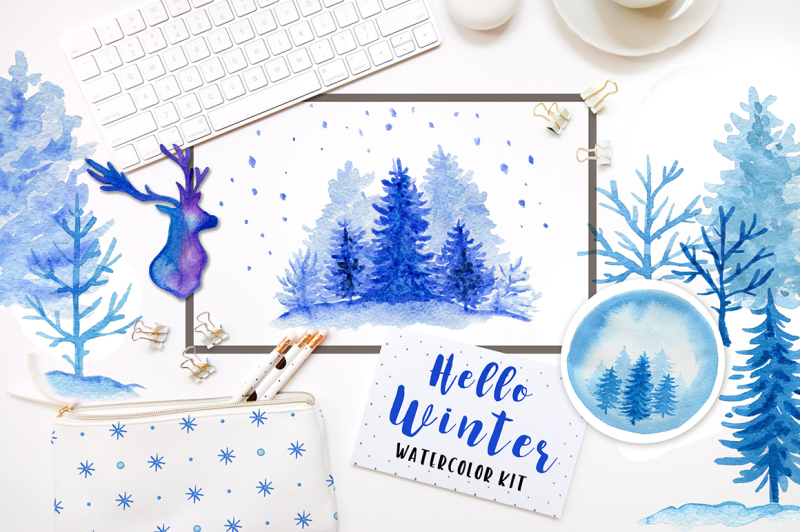 winter-watercolor-design-kit