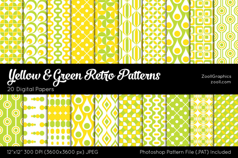 yellow-and-green-retro-digital-papers