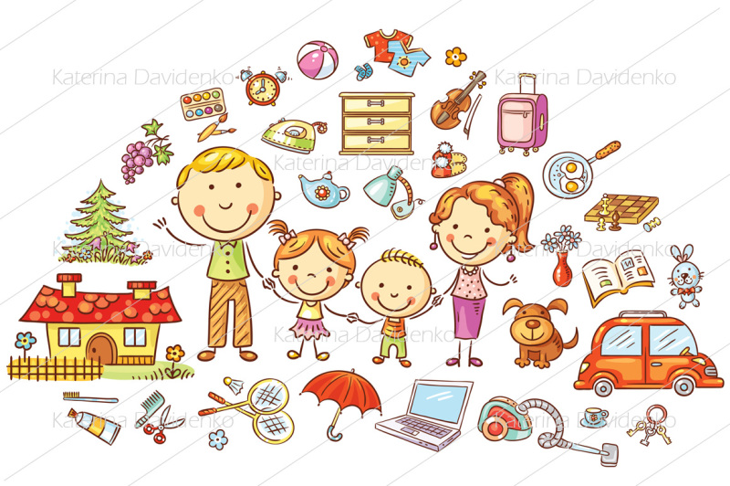 family-life-and-household-set