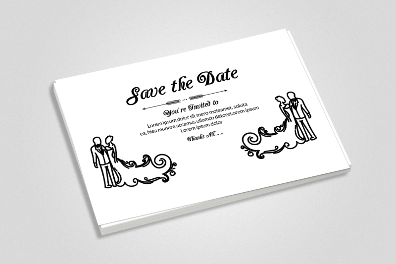 black-and-white-wedding-invitaion-cards-pack