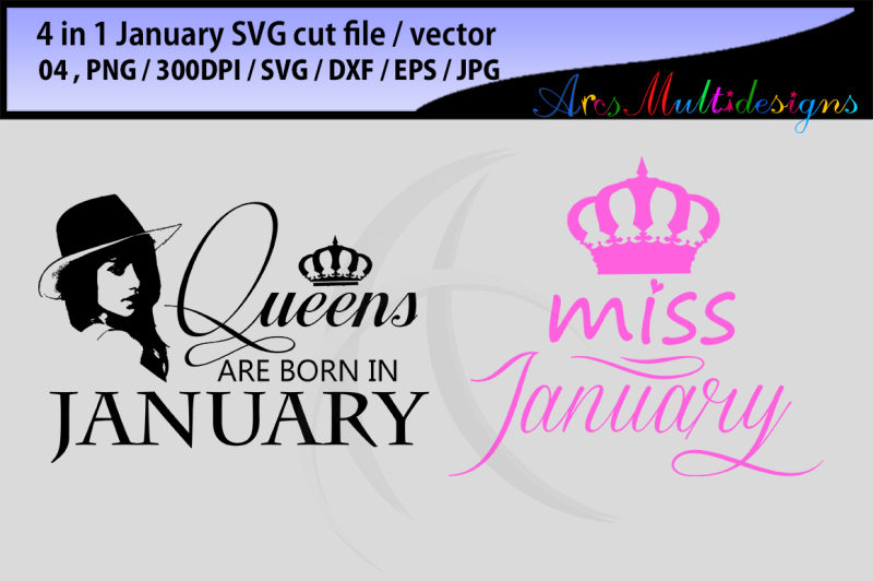 january-girl-svg-vector-cut-file-bundle-4-in-1-printable-january-girl-miss-january-cut-princesses-january-svg-queen-january-svg