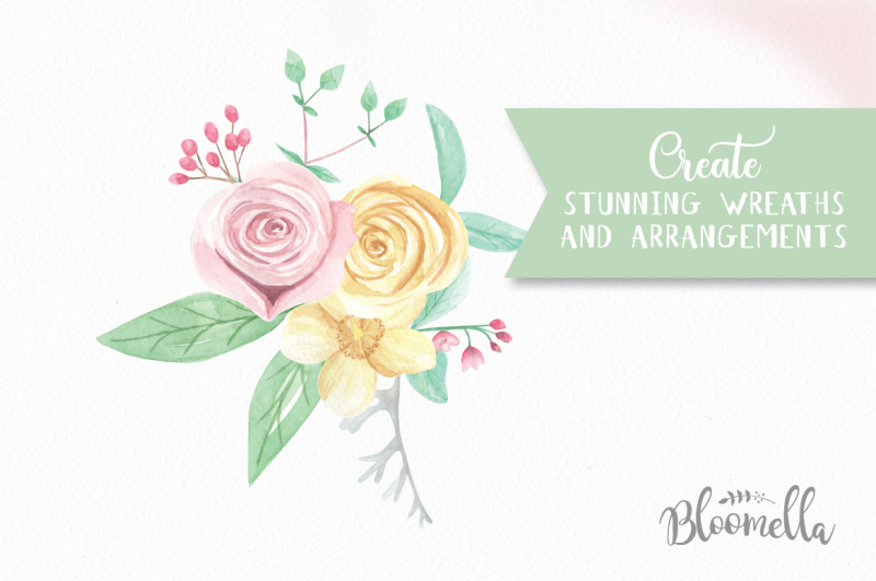 25-watercolour-pink-rose-bliss-spring-summer-clipart-hand-painted-elements-wedding