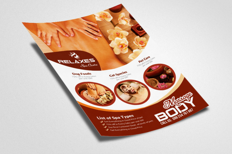 body-massage-and-spa-flyers