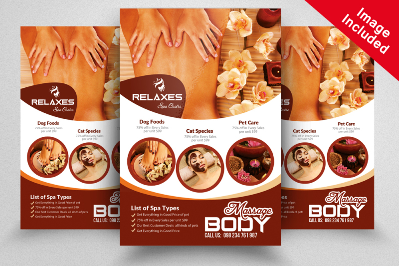 body-massage-and-spa-flyers