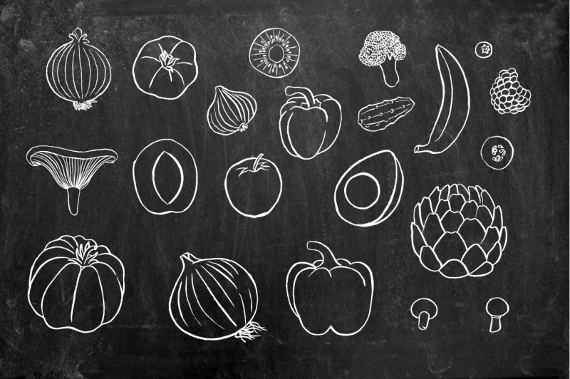 chalkboard-fruits-and-vegetables