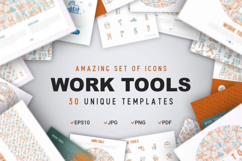 work-tools-icons-set-concept