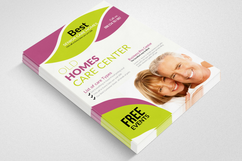 old-home-care-flyers-template