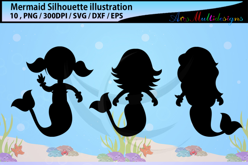 Download Mermaid silhouette svg / water silhouette / beauty girl ...