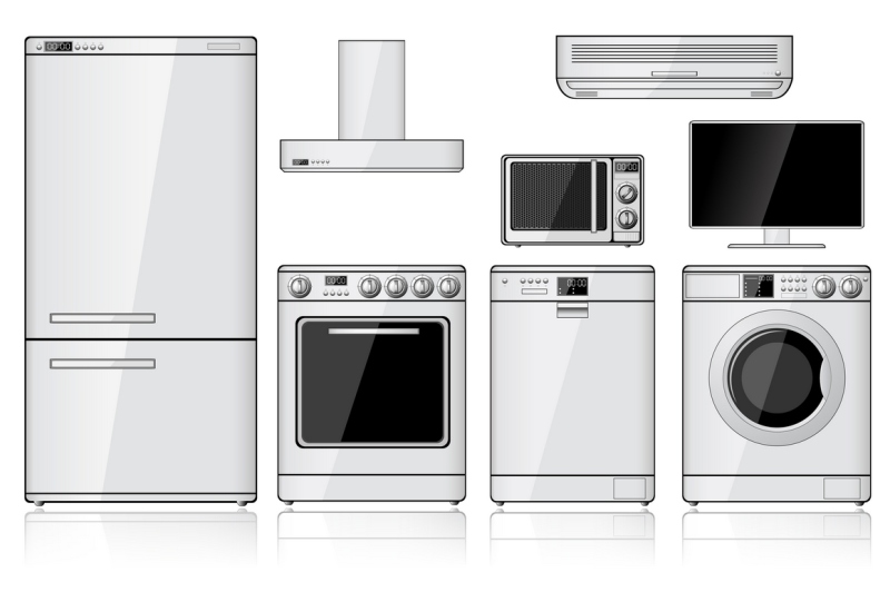 set-of-household-appliances-vector