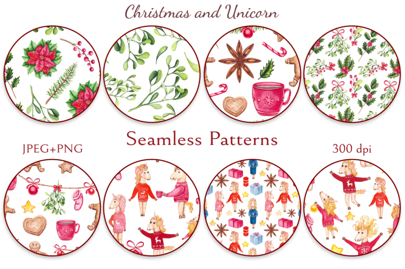 watercolor-christmas-and-unicorns