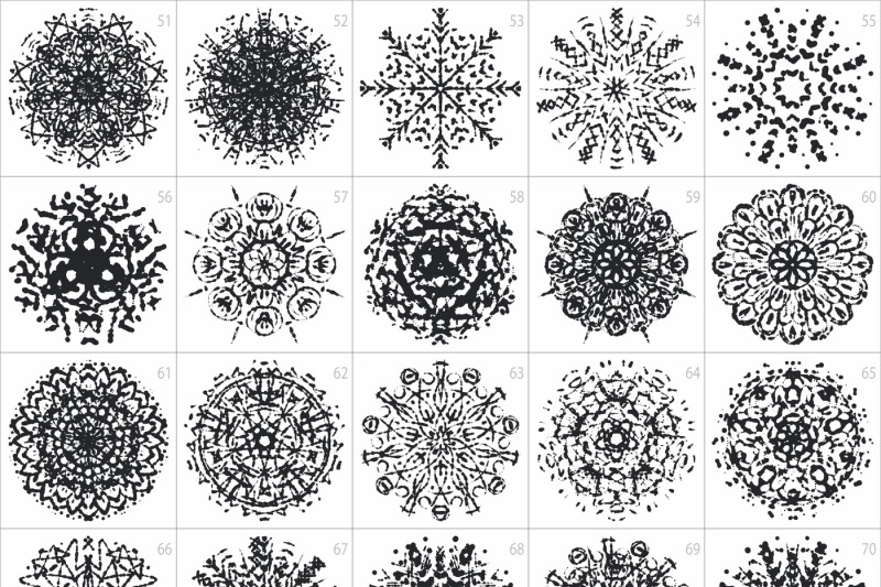ink-hand-drawn-snowflakes-vector-set