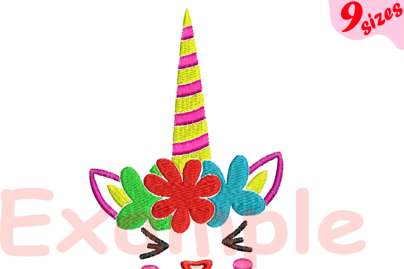 flower-unicorn-embroidery-design-machine-instant-download-commercial-use-digital-file-icon-symbol-sign-cute-smile-face-happy-girl-horn-136b