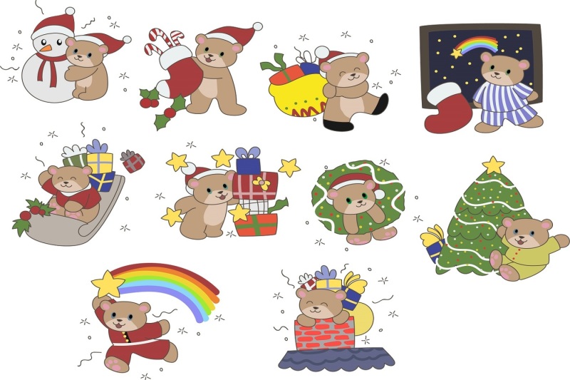 teddy-s-christmas-illustration-pack