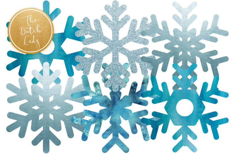 snowflake-amp-snow-overlay-clipart-set