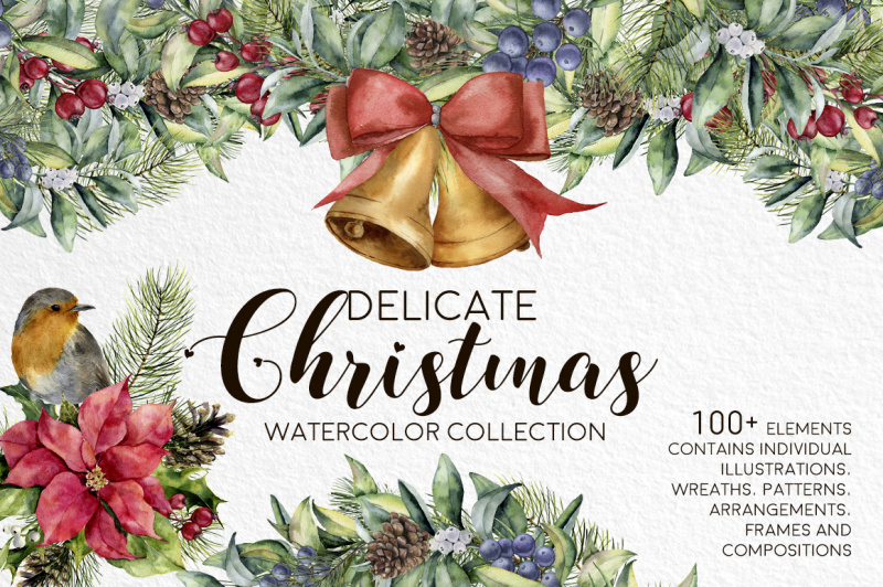 delicate-christmas-watercolor-bundle