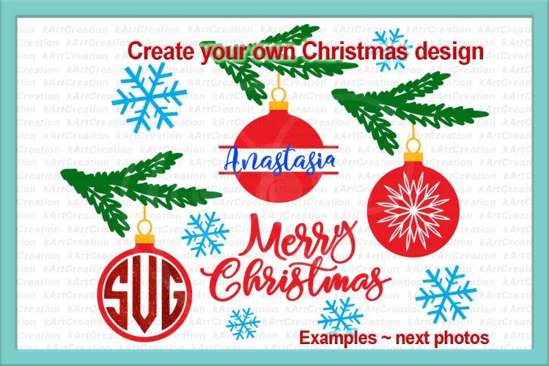 Download Christmas monogram svg, Christmas bundle svg, Christmas ornament svg, Merry Christmas svg, words ...