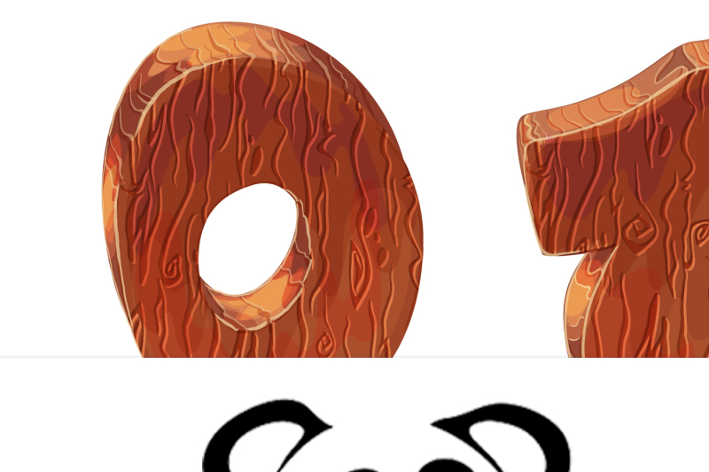 numbers-clipart-wooden