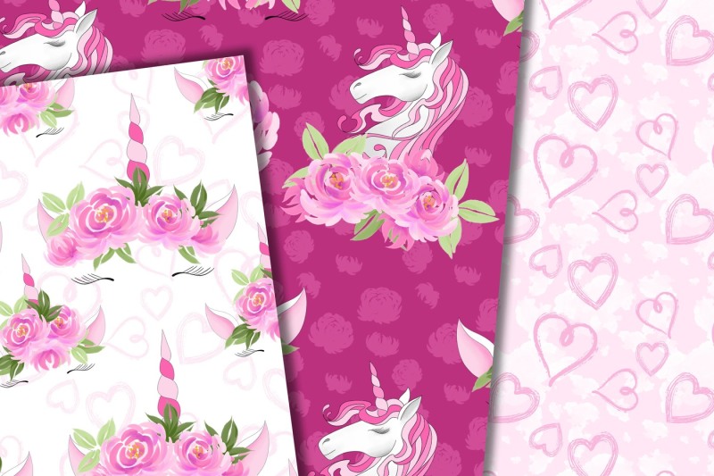unicorns-and-flowers-in-pink