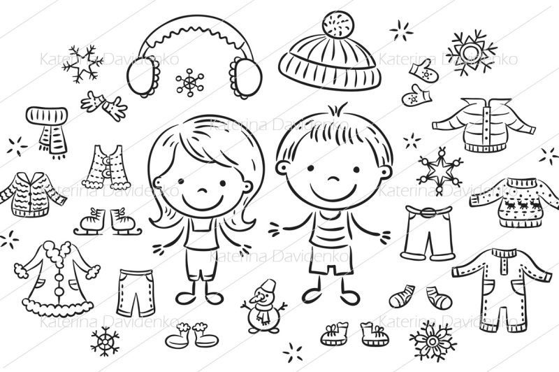 winter-clothes-set-for-a-boy-and-a-girl