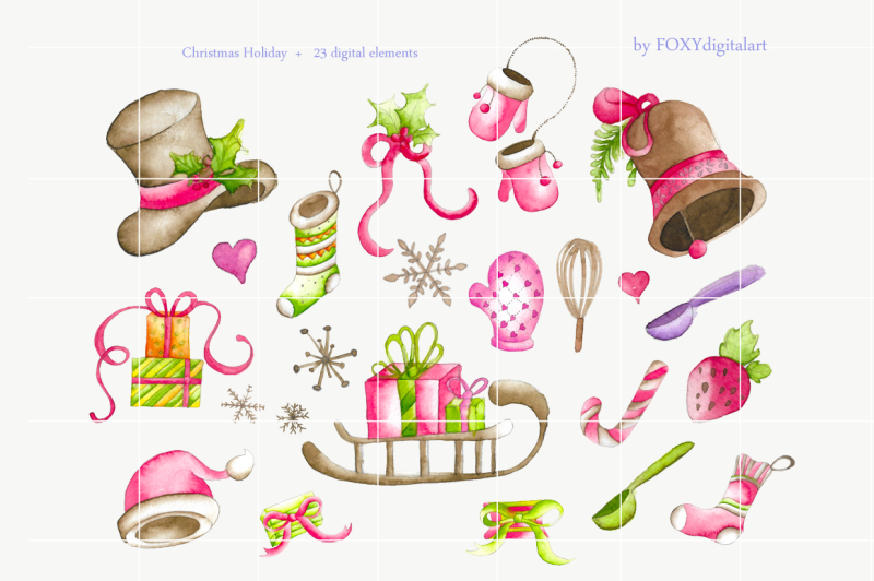 christmas-clip-art-holiday-watercolor-decoration