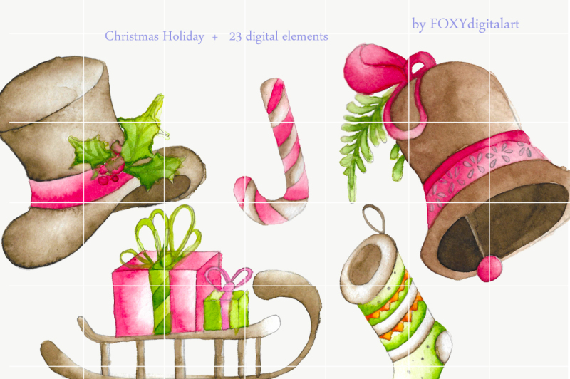 christmas-clip-art-holiday-watercolor-decoration