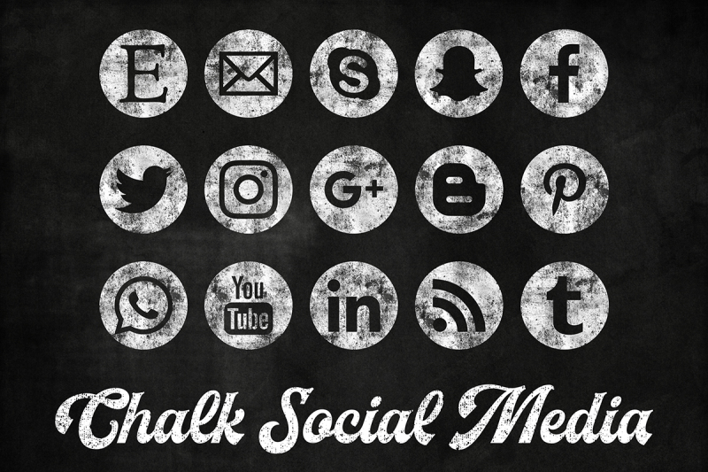 chalkboard-social-media-icons