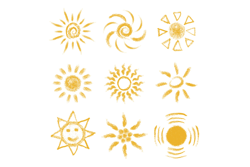 pastel-sun-logo-collection
