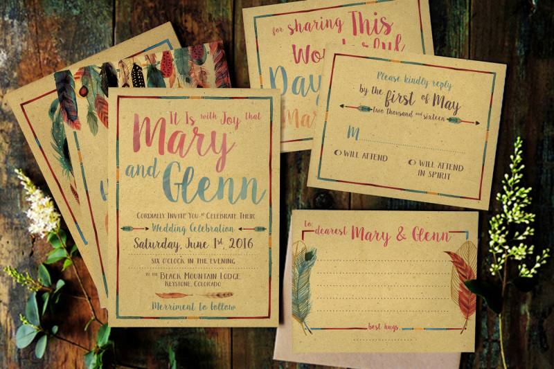 feather-watercolor-wedding-invitation-suite