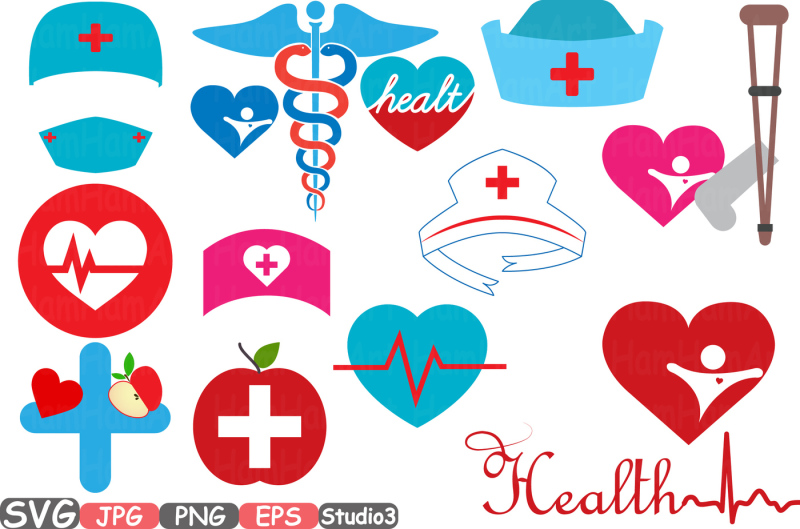 Doctor Medic Props Silhouette SVG Cutting Files Digital Clip Art