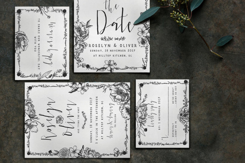 elegant-flower-wedding-invitation-suite
