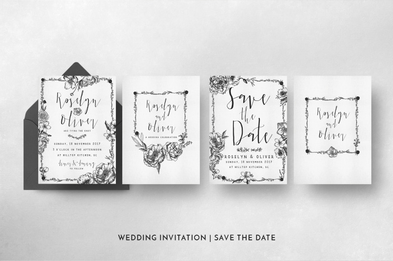 elegant-flower-wedding-invitation-suite