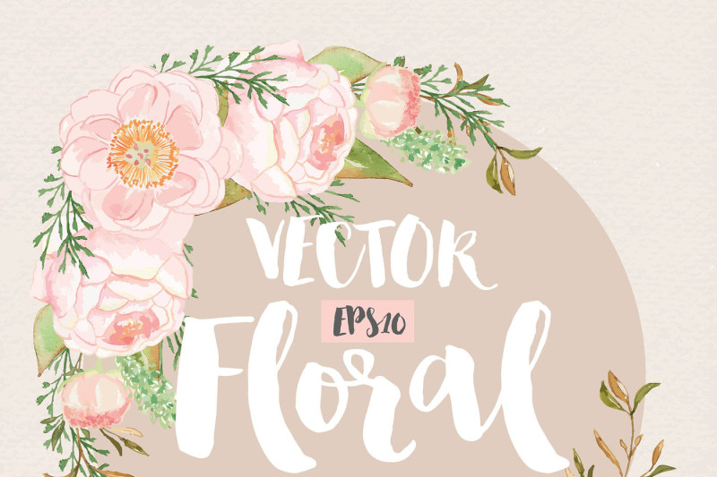 vector-watercolor-rose-blush-clipart-watercolor-flower-pink-floral-clipart-leaf-clipart-wedding-clip-art-wedding-invitation-peony
